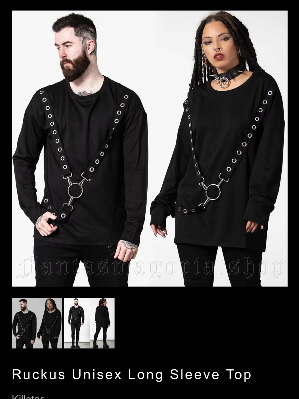 Killstar Ruckus Unisex Long Sleeve Top - Picture 4 of 4